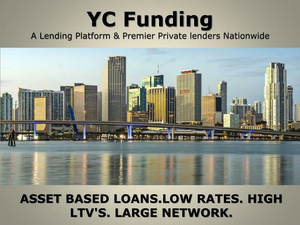 asset based loans low rates high ltv s large network