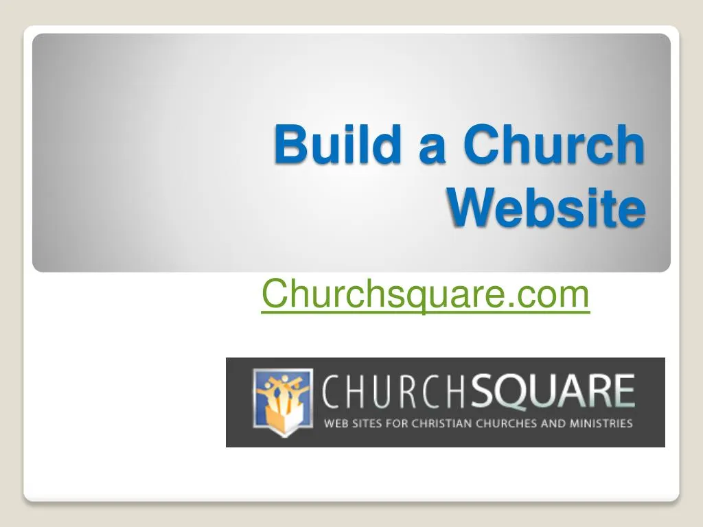 build a church website