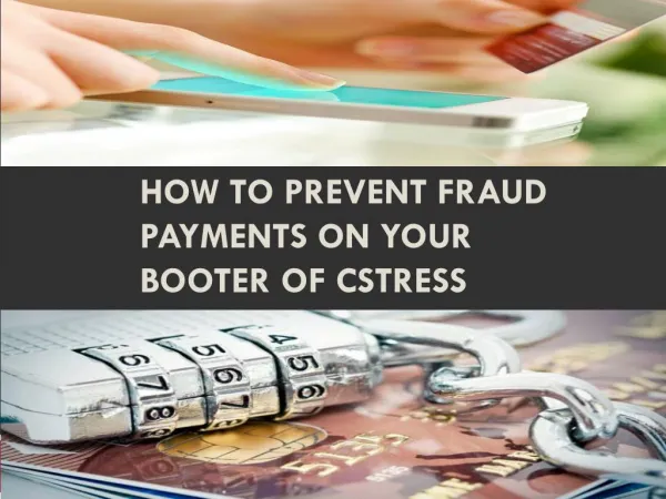 How to Prevent Fraud Payments on Your Booter of Cstress