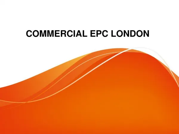 Commercial EPC London