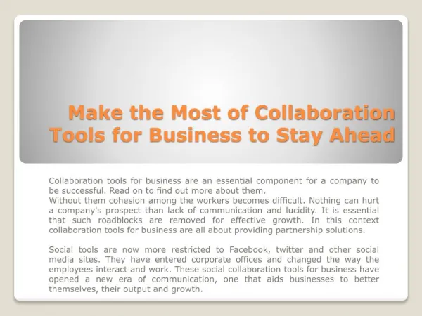 Collaboration Tools For Business, Enterprise Communication Tools