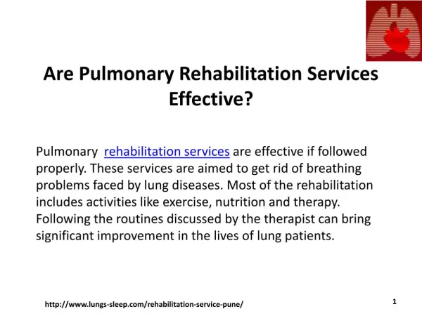 Are pulmonary rehabilitation services effective