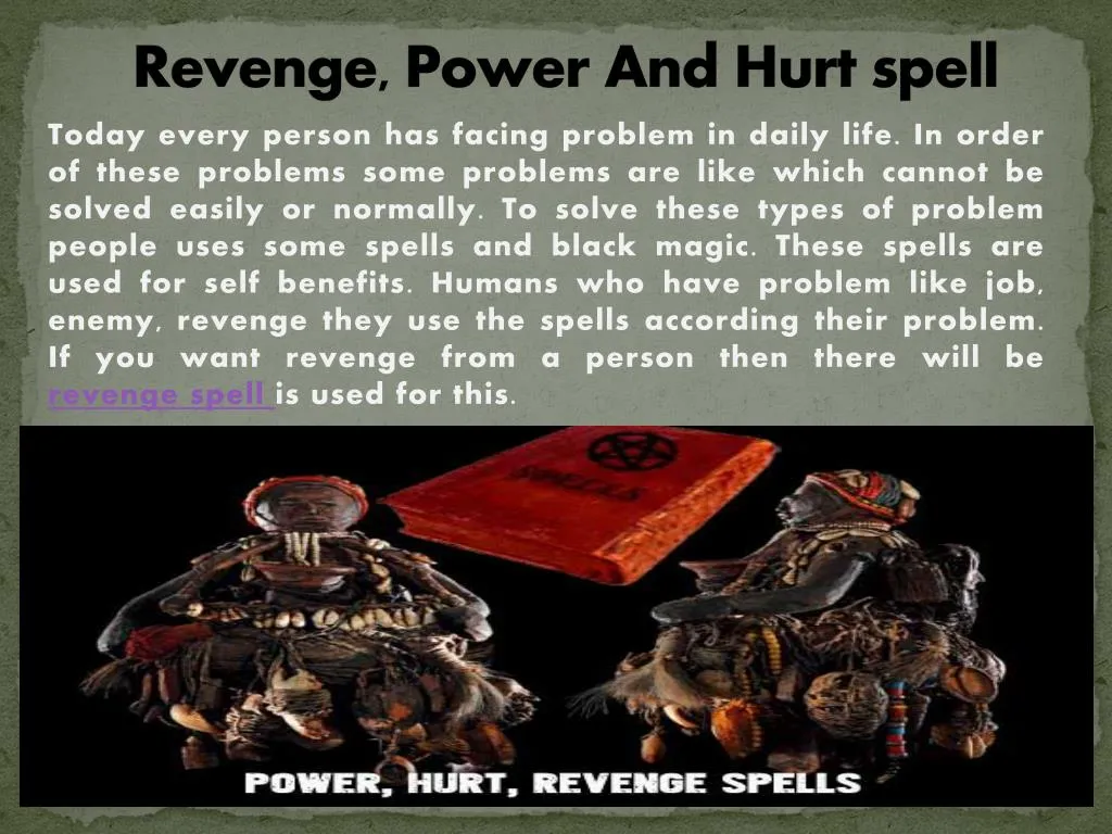 revenge power and hurt spell