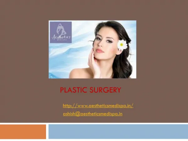 Experienced Cosmetic Surgeon Pune only at Aesthetics Medispa