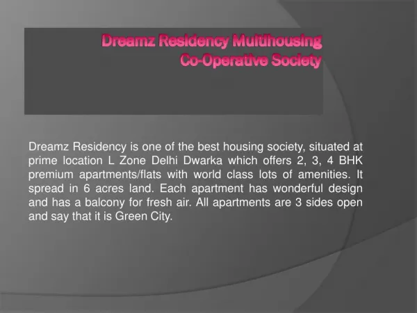Housing Society in L Zone Delhi