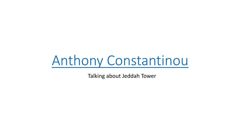 anthony constantinou