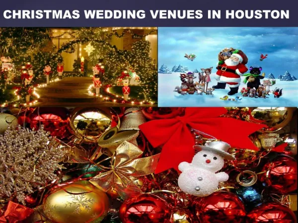 CHRISTMAS WEDDING VENUES IN HOUSTON