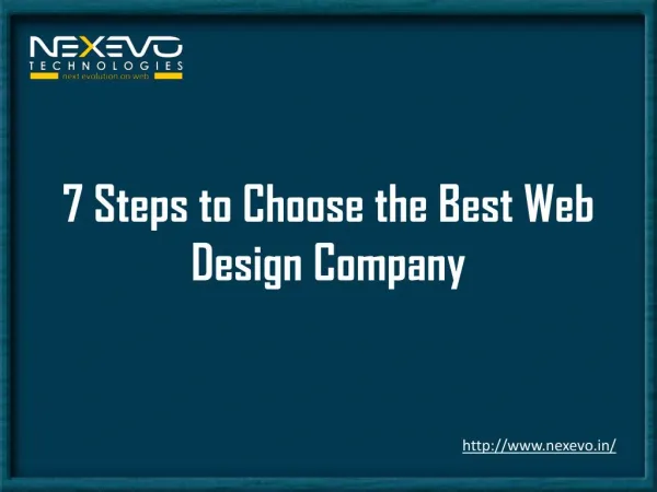 7 steps to choosing a best web design company
