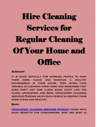 office cleaning services Phoenix - slide 1