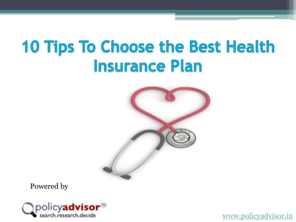 10 Tips to Choose The Best Health Insurance Policy