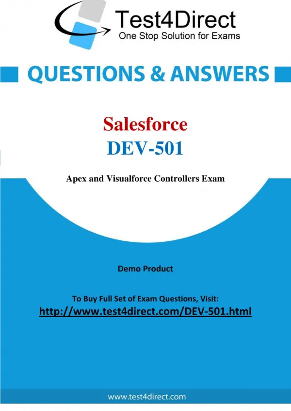 Salesforce DEV-501 Exam Questions