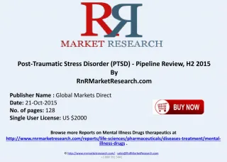 Post-Traumatic Stress Disorder Pipeline Review H2 2015 - slide 1