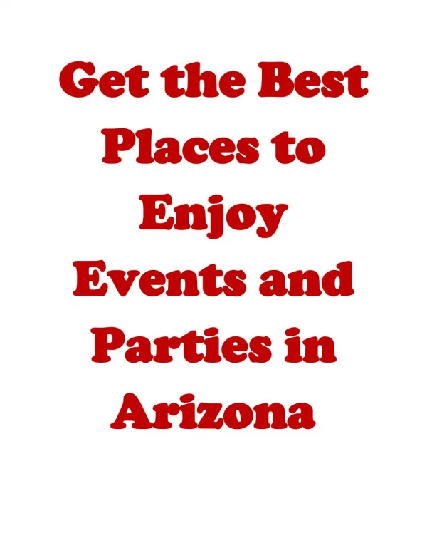 Party places Arizona