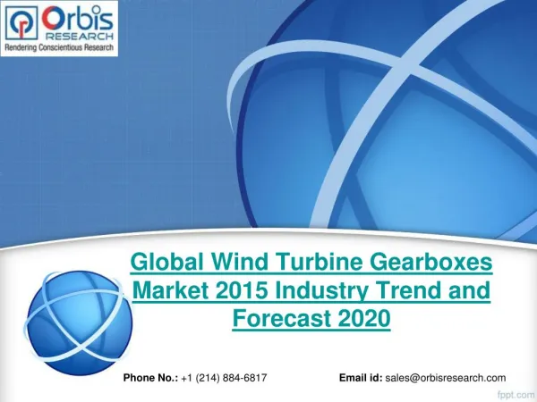 Global Wind Turbine Gearboxes Market Key Manufacturers Analysis