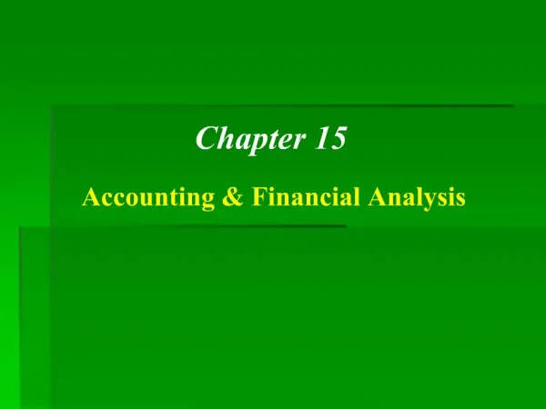 Accounting Financial Analysis