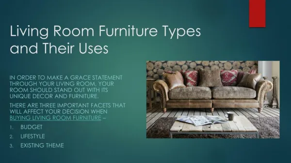 Living Room Furniture Types and Their Uses