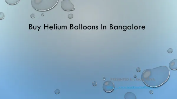 Buy Helium Balloons In Bangalore