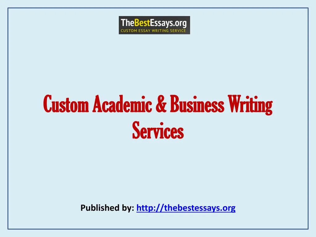 custom academic business writing services