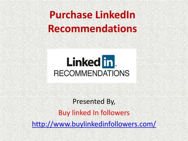 Purchase LinkedIn Recommendations