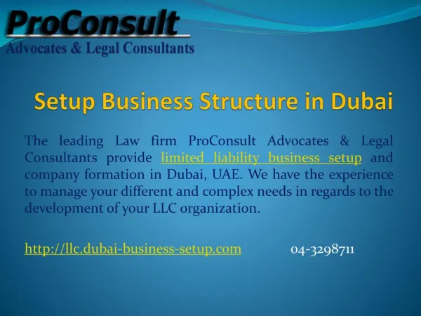 Setup Business Structure in Dubai