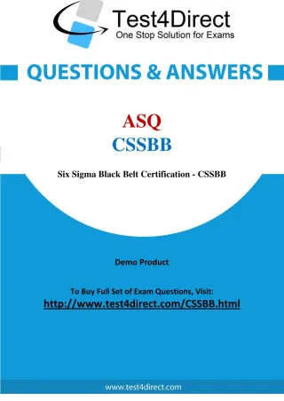 ASQ CSSBB Test Questions - slide 1