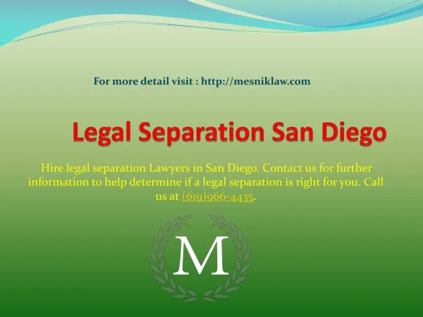 legal separation San Diego