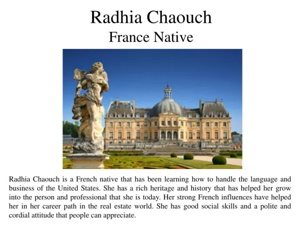 Radhia Chaouch France Native