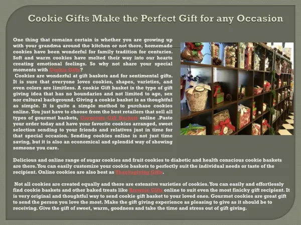 Cookie Gifts Make the Perfect Gift for any Occasion
