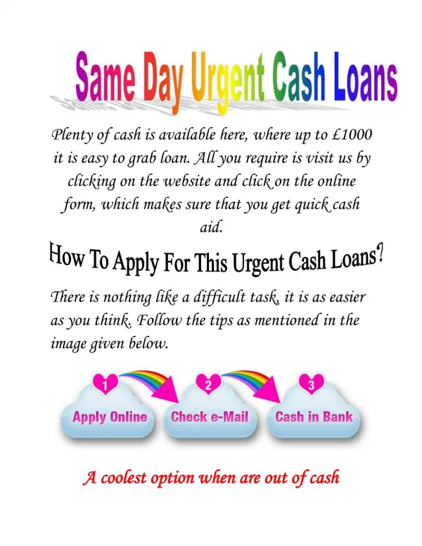 Same Day Payday Loans: Immediate Assistance For UK Person