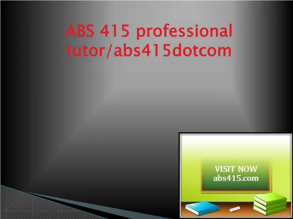 ABS 415 Successful Learning/abs415.com