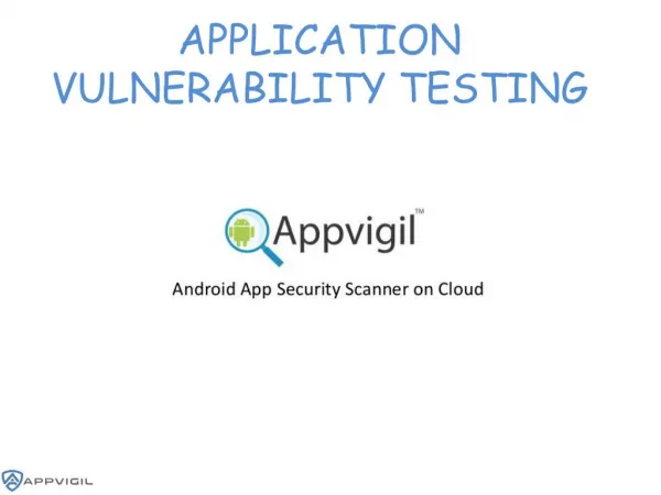 Application Vulnerability Testing | Appvigil
