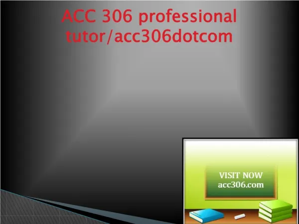 ACC 306 Successful Learning/acc306.com