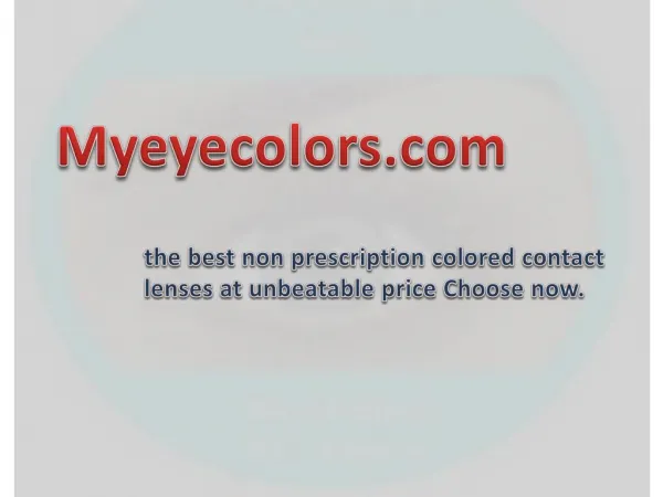 colored contact lenses