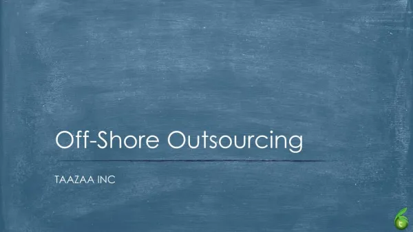 Off shore outsourcing - Taazaa Inc