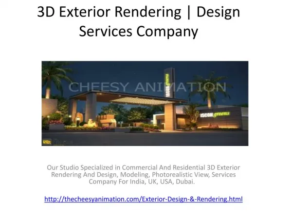 3D Exterior Rendering | Design Services Company