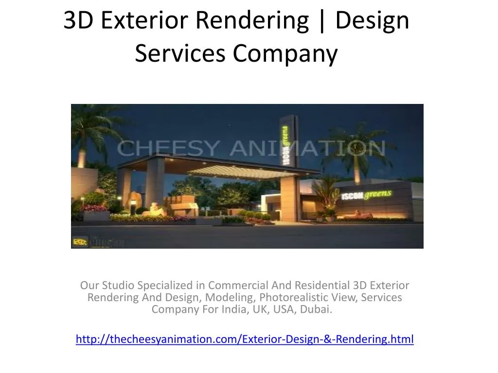3d exterior rendering design services company
