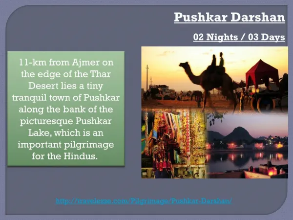 Pushkar Darshan 02 Nights / 03 Days