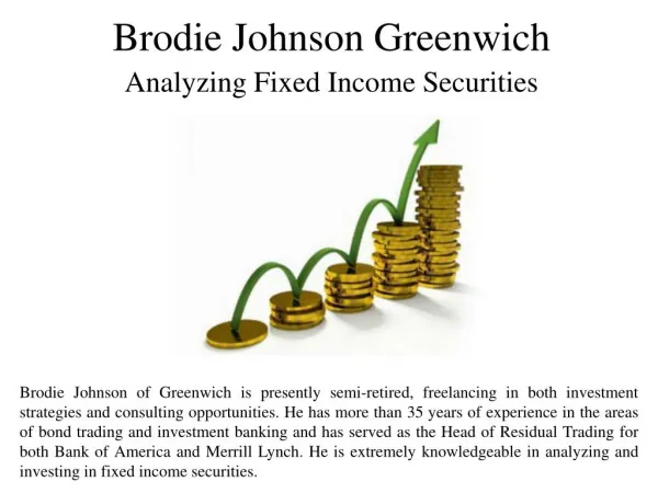 Brodie Johnson Greenwich Analyzing Fixed Income Securities
