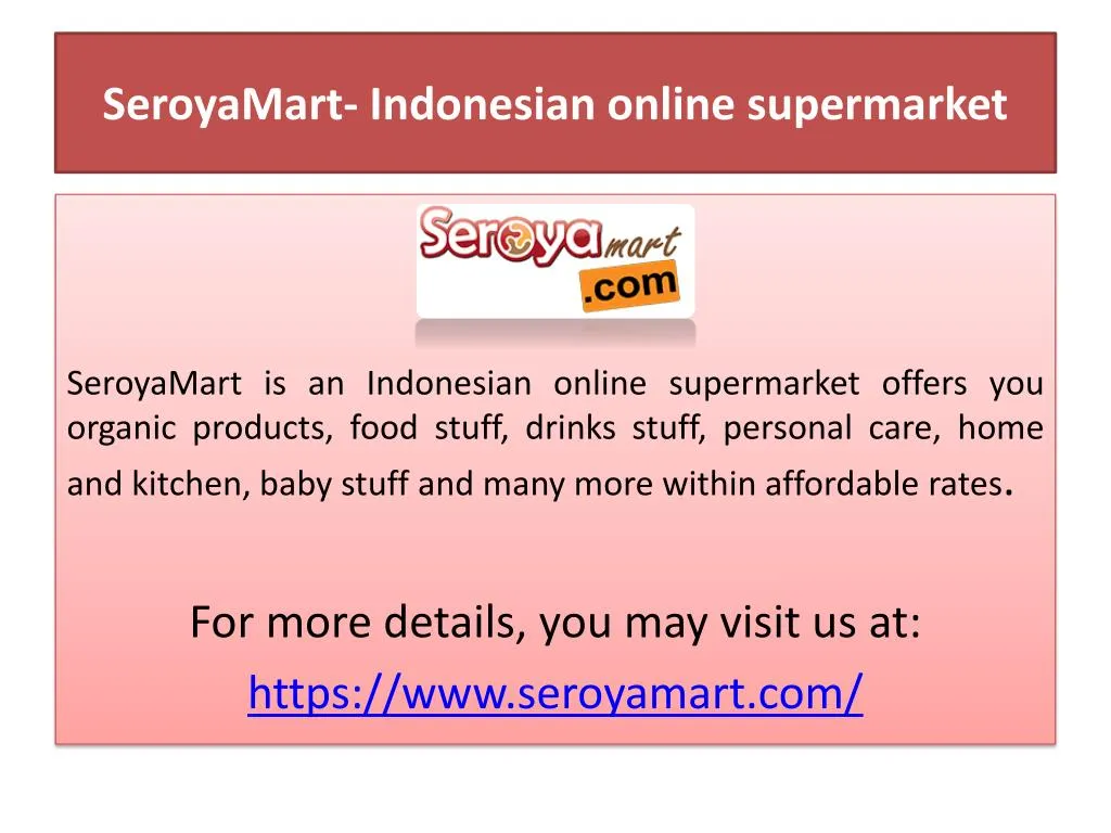seroyamart indonesian online supermarket