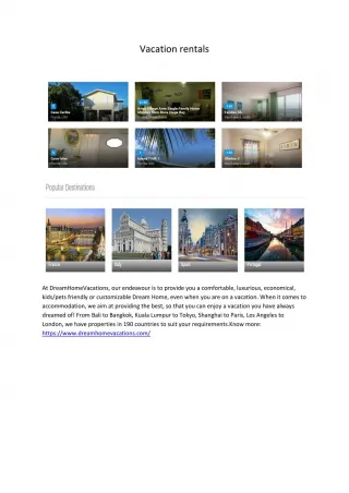 Vacation Rentals