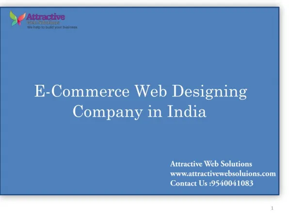 E-Commerce Web Designing Company In Delhi -We Help To Build Your Business