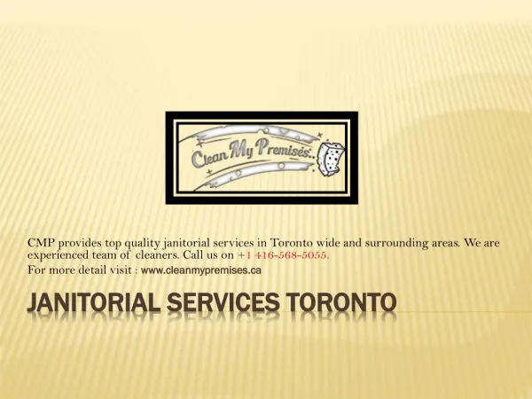 janitorial services Toronto