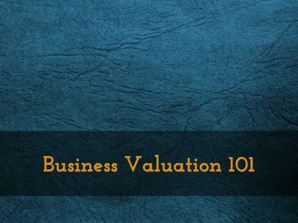 Business Valuation 101