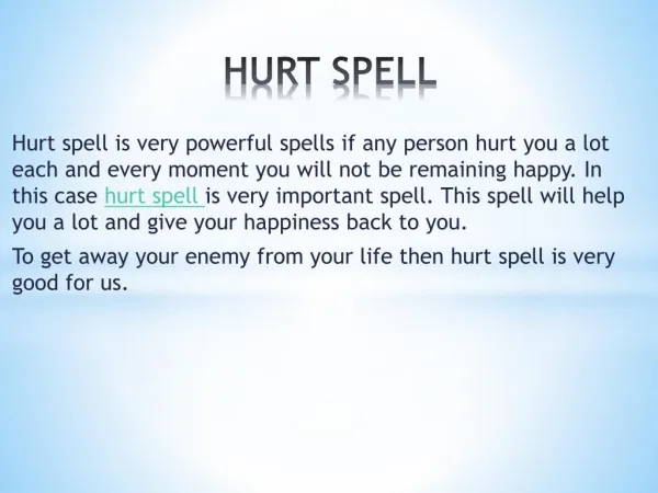 hurt spell