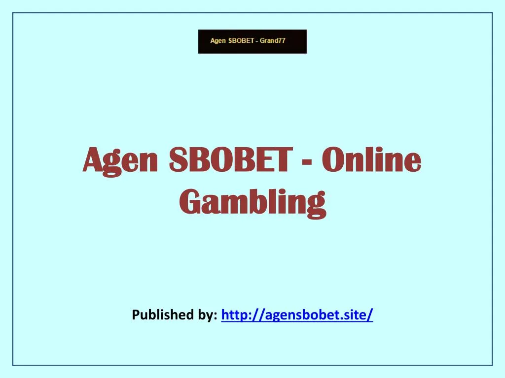 agen sbobet online gambling