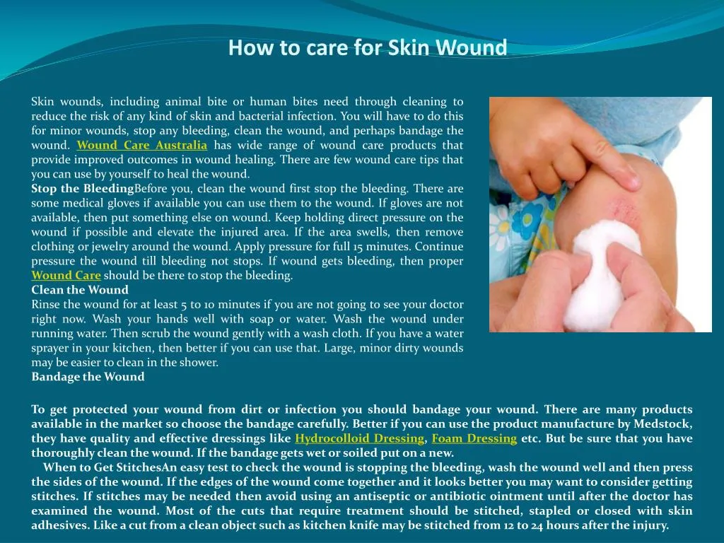 how to care for skin wound