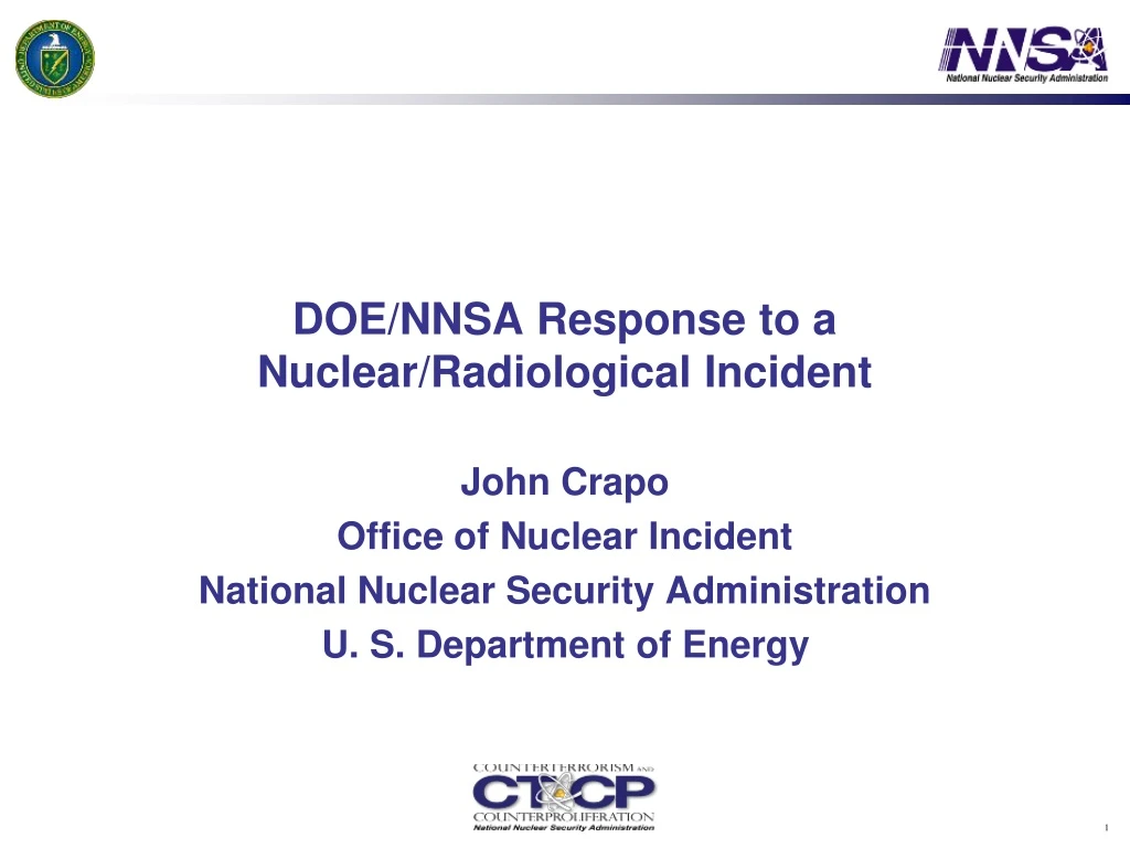doe nnsa response to a nuclear radiological incident