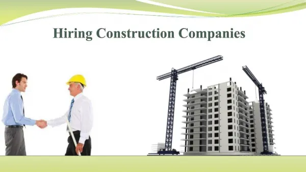 Hiring Construction Companies
