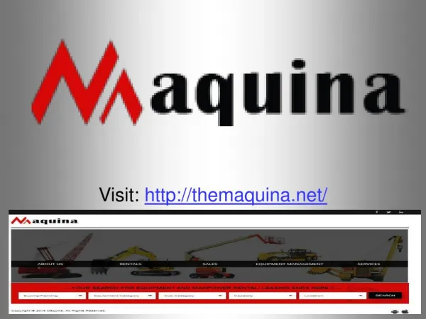 Get construction equipment in India | Maquina
