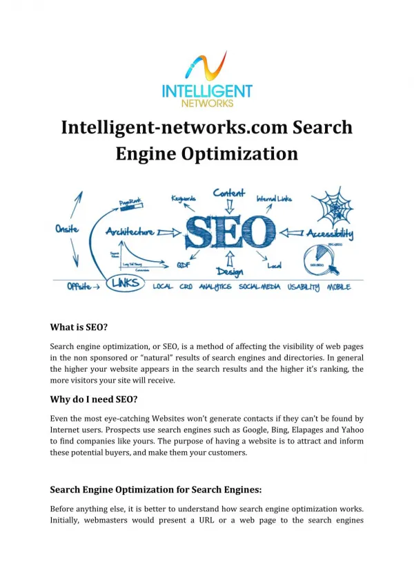 Intelligent-networks.com Search Engine Optimization